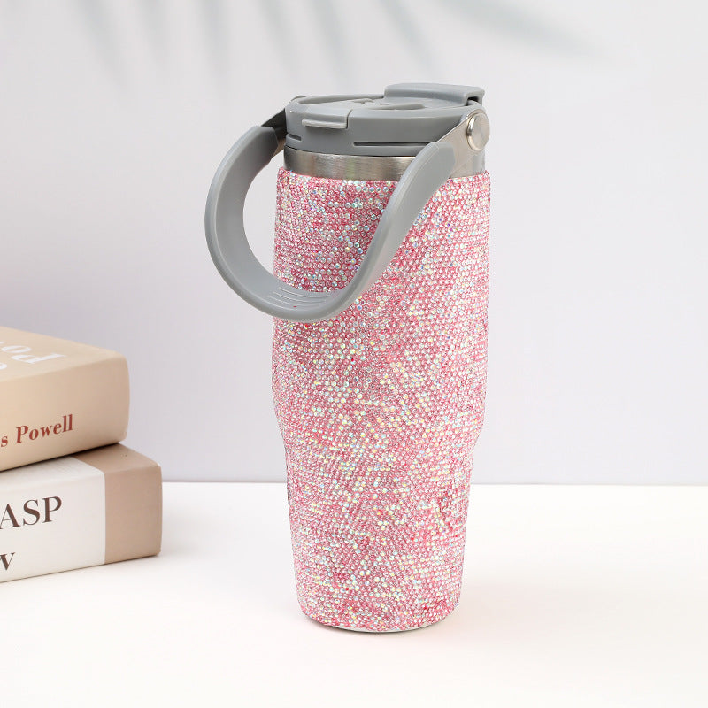 Wholesale New 40oz Large Capacity Ice Fighter Cup with Handle Set with Diamonds